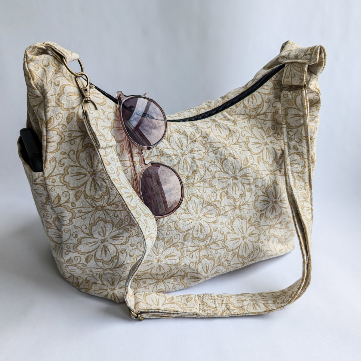 Casual Cross-body Bag with Side Pockets